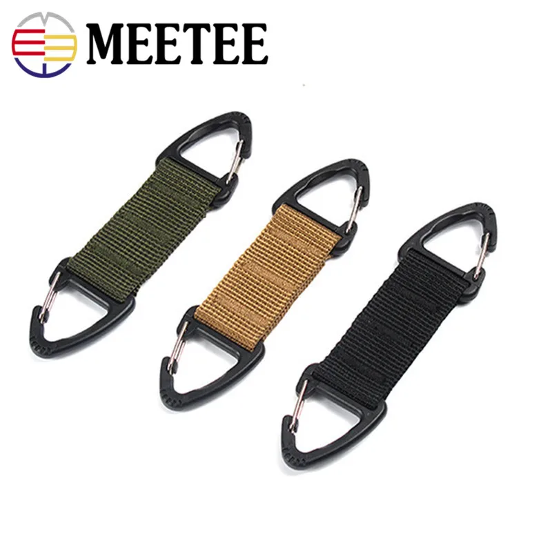 5pcs Multi-function Nylon ribbon double-headed hanging buckle Outdoor Tactical Bag Connecting Buckle Backpack Accessory ZK586 | Дом и сад
