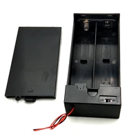 400pcslot plastic 4 x d size batteries wire leaded holder storage box case 4 slots 6v battery shell cover with onoff switch