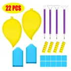 Набор для алмазной живописи 22 шт., набор инструментов с сеткой для хранения, липкая ручка, внешняя коробка, ролик для алмазной живописи