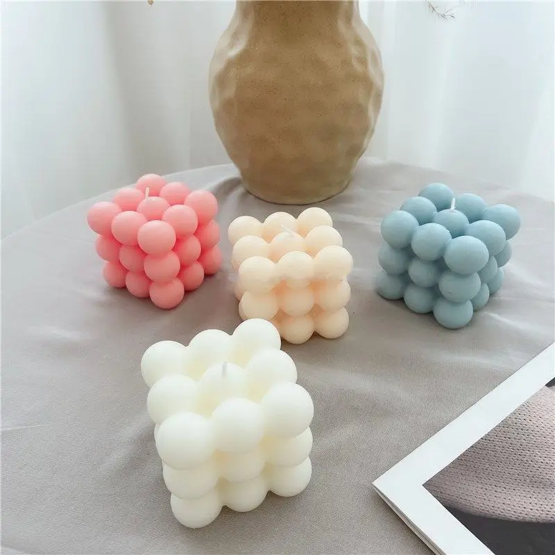 Декоративные свечи ароматические Ins маленькие Пузырьковые кубики соевый воск