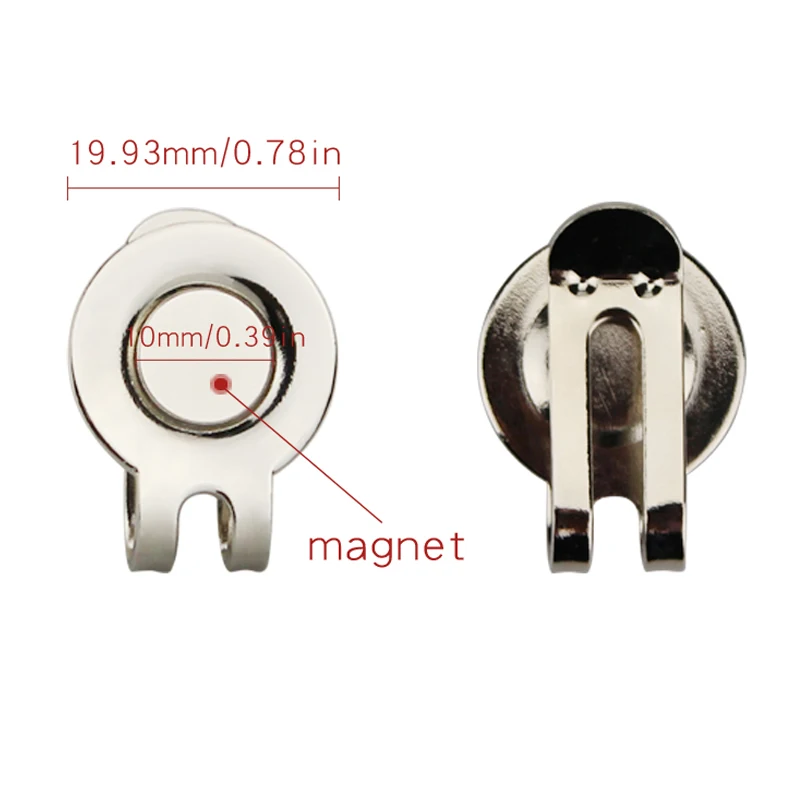 Милый маркер для мяча гольфа с магнитными зажимами кепок Блестящий сплав знак