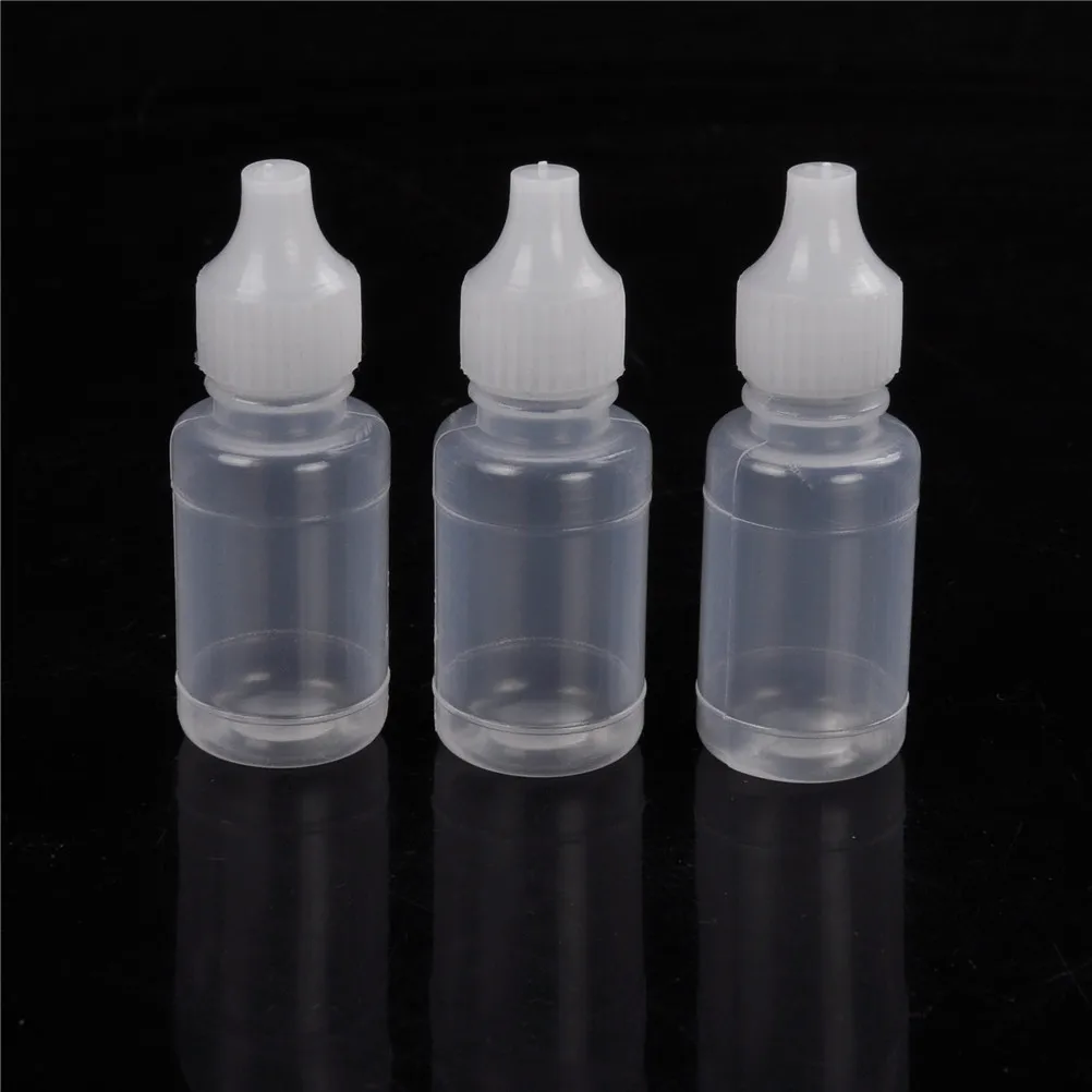 

50Pcs 10ml Plastic Empty Plastic Squeezable Dropper Bottles Eye Liquid Childproof Cap Thin Tip Dropper Bottles