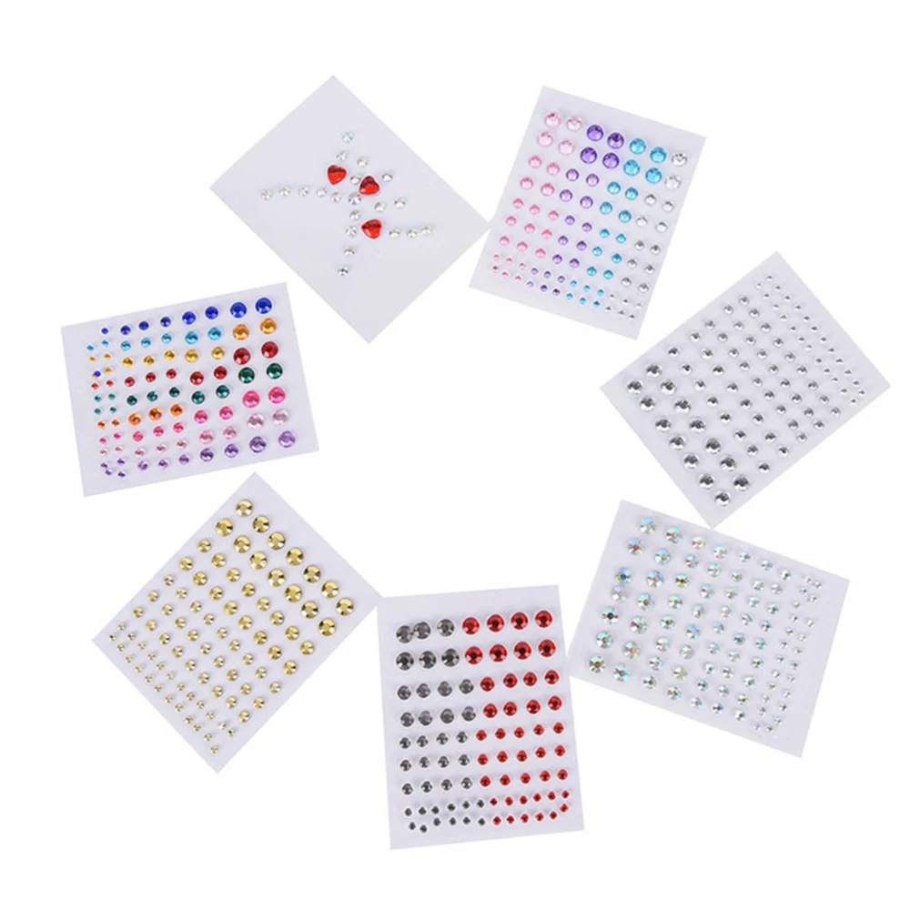 Nail Art Decorations Body Face Jewels Crystal Temporary Eyes Tattoo Festival Party Glitter Stickers Flash Rhinestones | Красота и