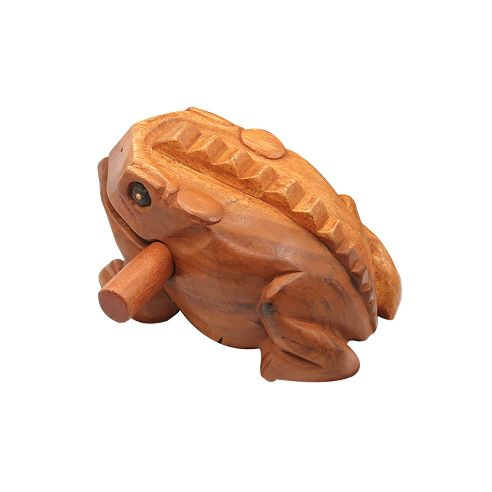 

Percussion Instruments Guiro Rasp Wooden Frog with Scraper from Thailand Wooden Frog Musical Instrument