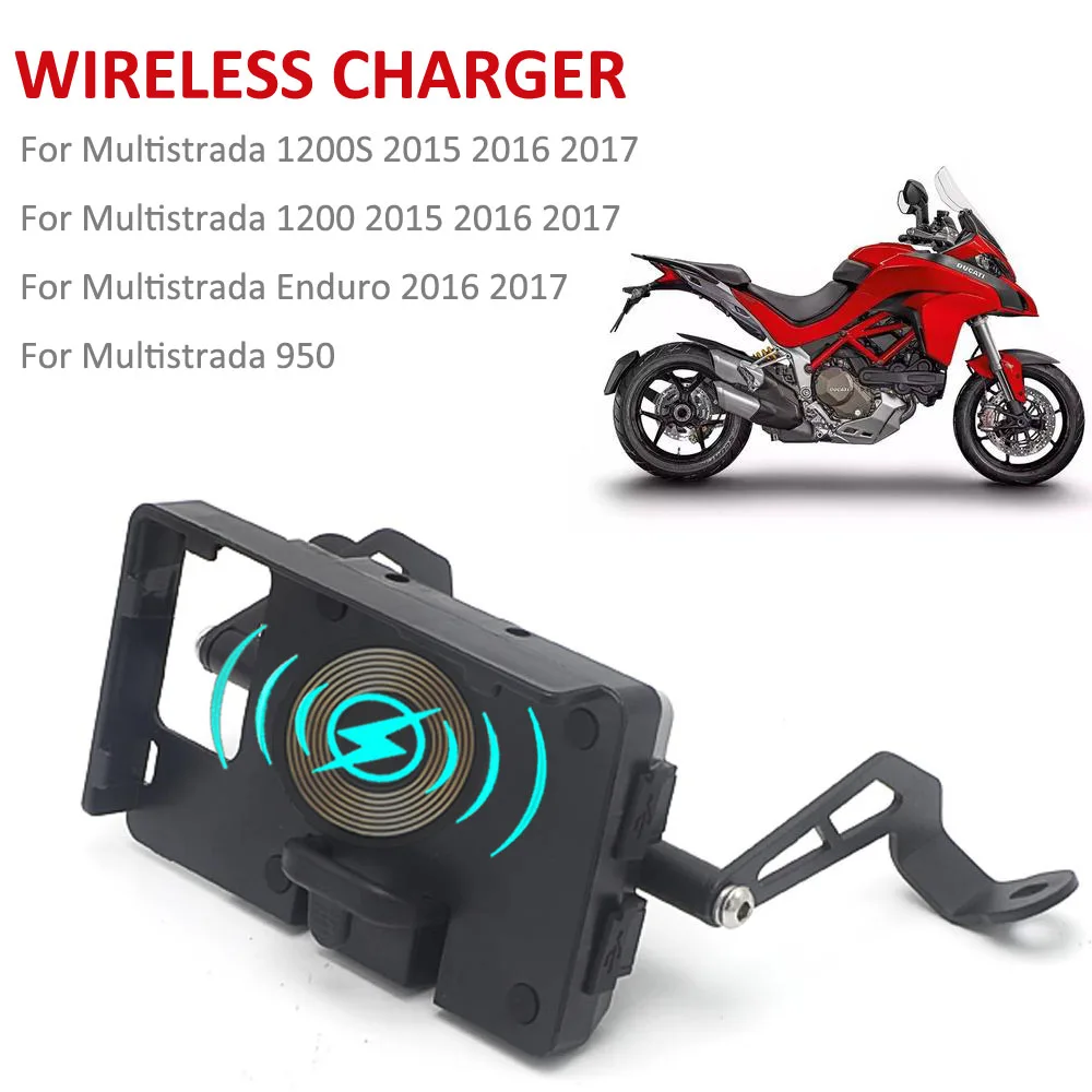 Кронштейн навигатора GPS для смартфона мотоцикла Беспроводная зарядка DUCATI MULTISTRADA