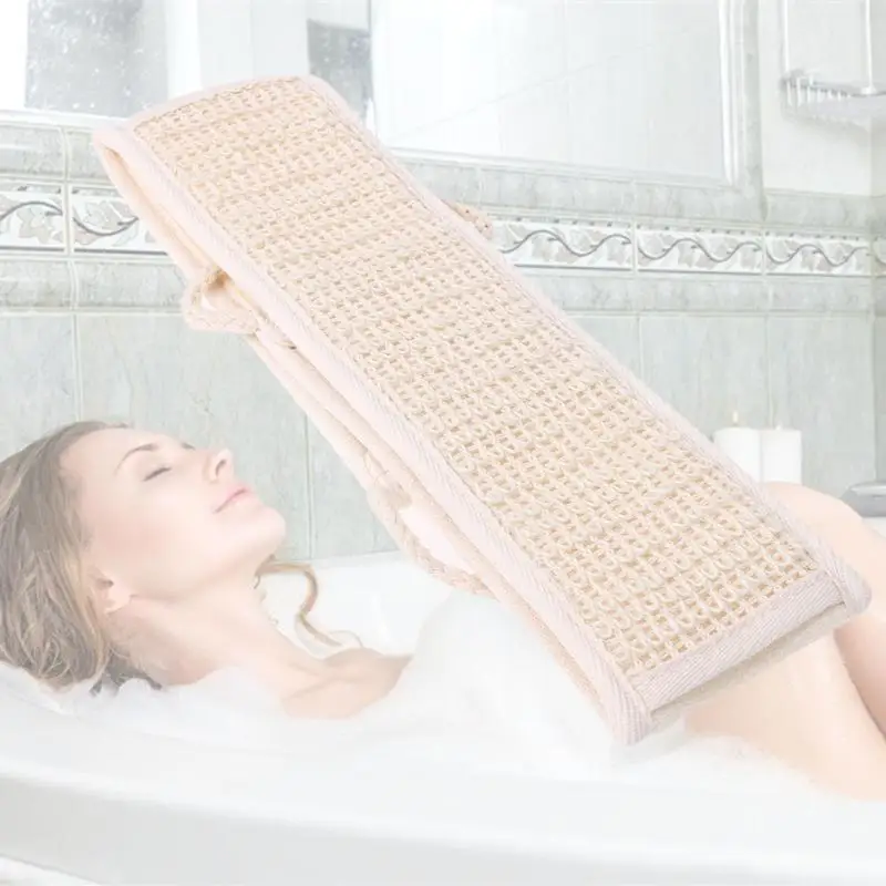 Натуральный мягкий отшелушивающий Loofah задний ремешок мочалка из люфы полотенце для душа Массаж Спа скруббер губка для тела Чистка кожи