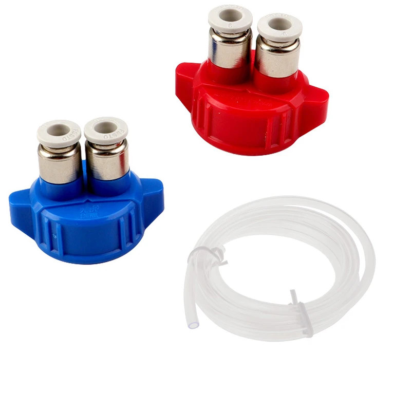 

2PC Aquarium CO2 System Pro Tube Valve Guage Bottle Cap Kit Fish Tank Live Plant DIY Air Diffuser Generator Tool Part Kit