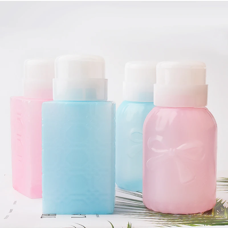 Пустые портативные пресс-бутылки из пластика для жидкостей, алкоголя, геля для ногтей, очистителя и средства для снятия лака, сжимаемые, перезаправляемые диспенсеры.