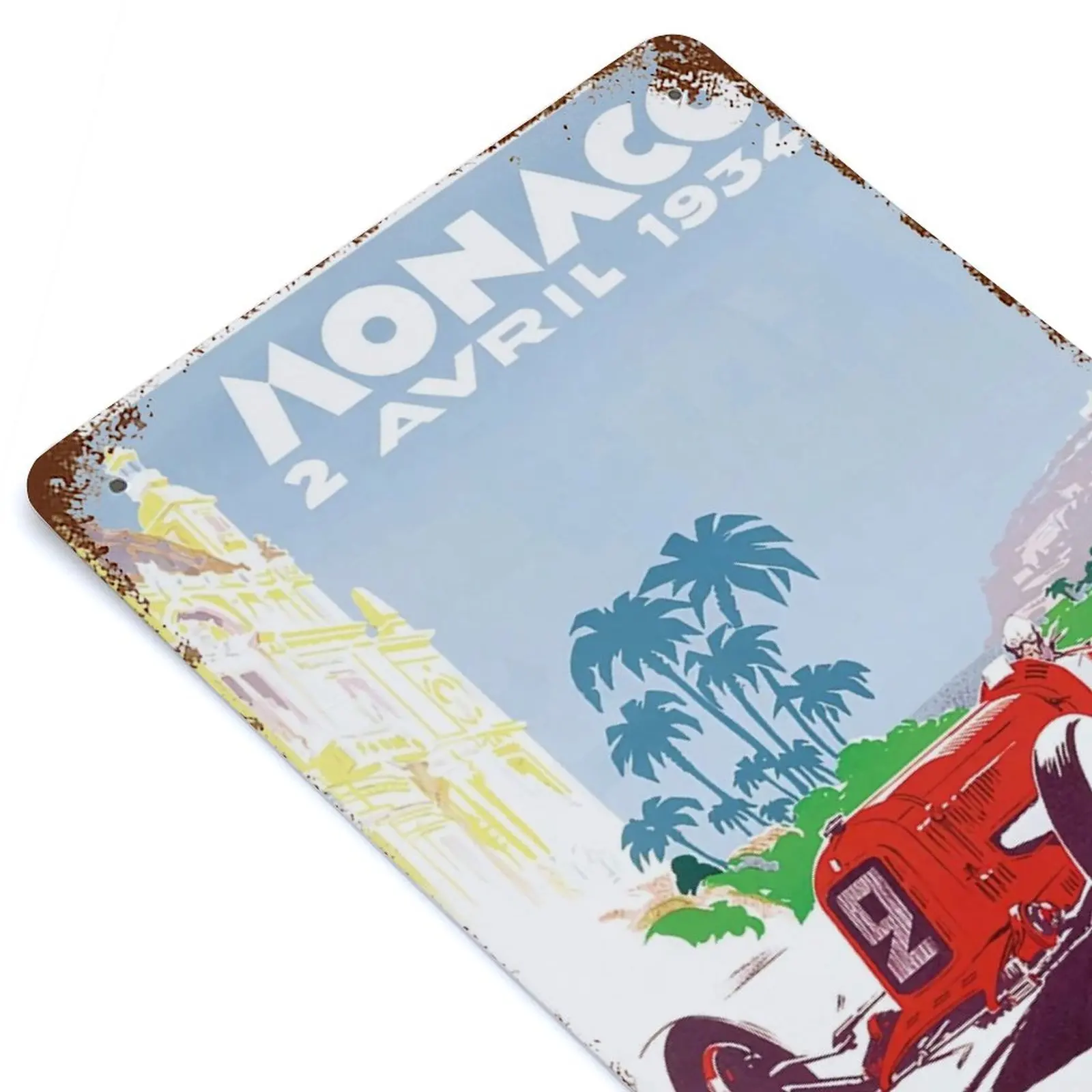 

Monaco Grand Prix 1935 Printed Vintage Metal Poster Home Pub Bar Garage Wall Decoration Tin Sign Plaque Decor