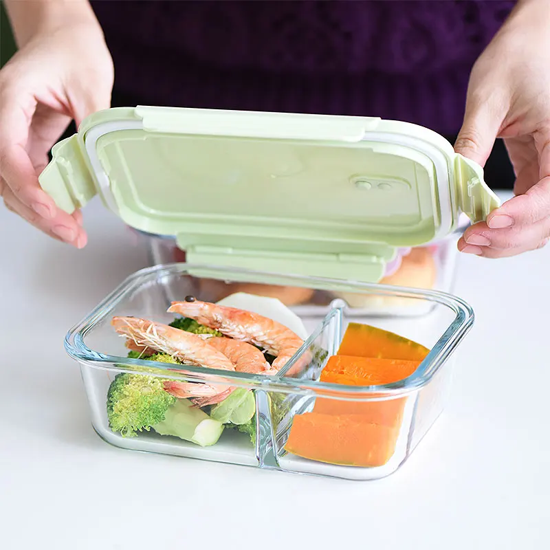 Стеклянный Ланч бокс JSWORK Bento контейнер для хранения пищи пикника микроволновой