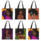 Сумка-тоут женская, многоразовая, африканская, коричневая