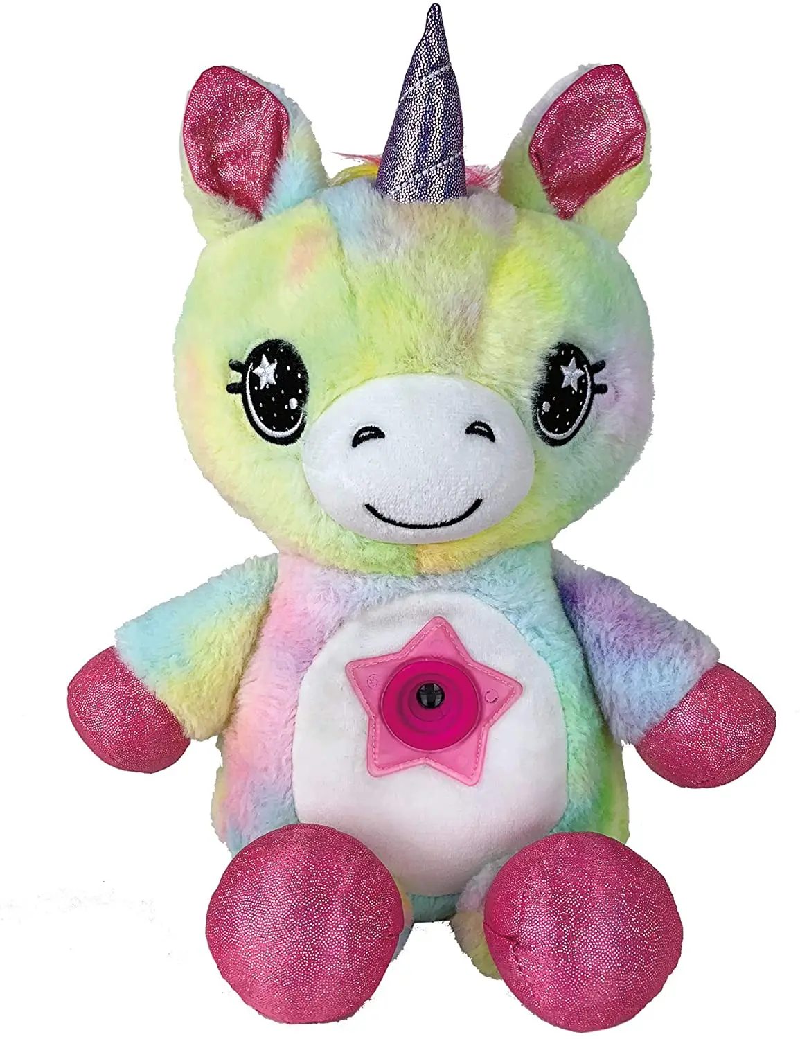 

ZK20 Star Dream Belly Lamp Sleeping Projector Lamp to Comfort Children Glowing Plush Toys Stuffed Animal Unicorn Night Light