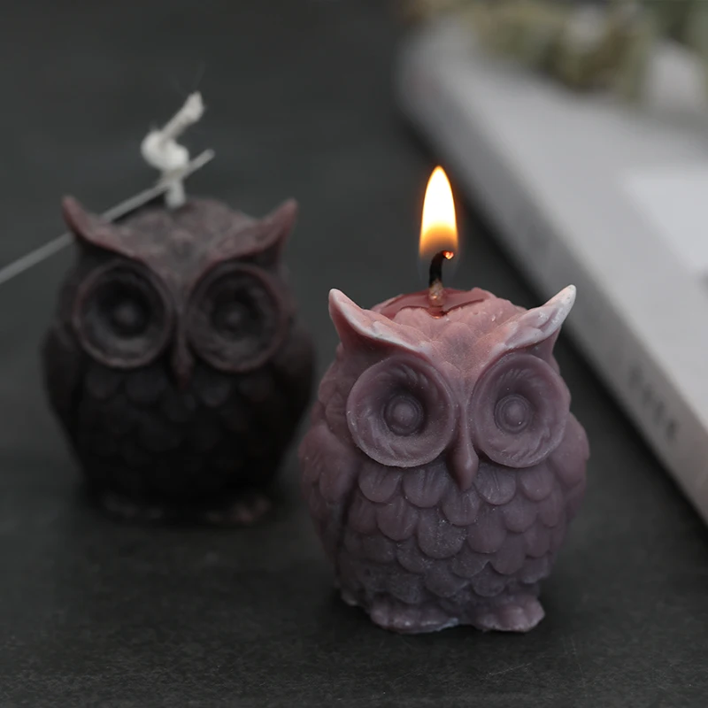 1PC 3D Silicone Owl Candle Mold DIY Handmade Resin for Craft Making Plaster Wax Shape Mould | Дом и сад