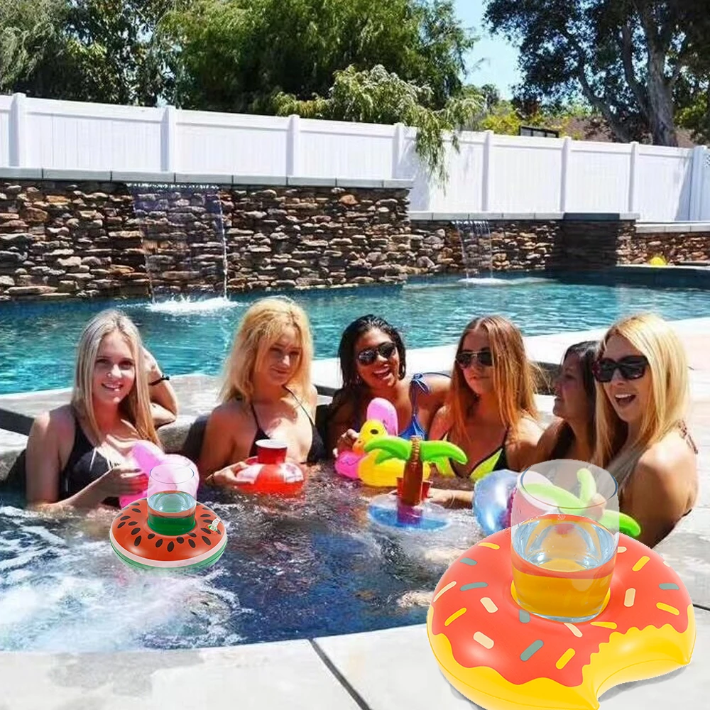 Надувные подстаканник пончики кокосовой пальмы держатель для напитков