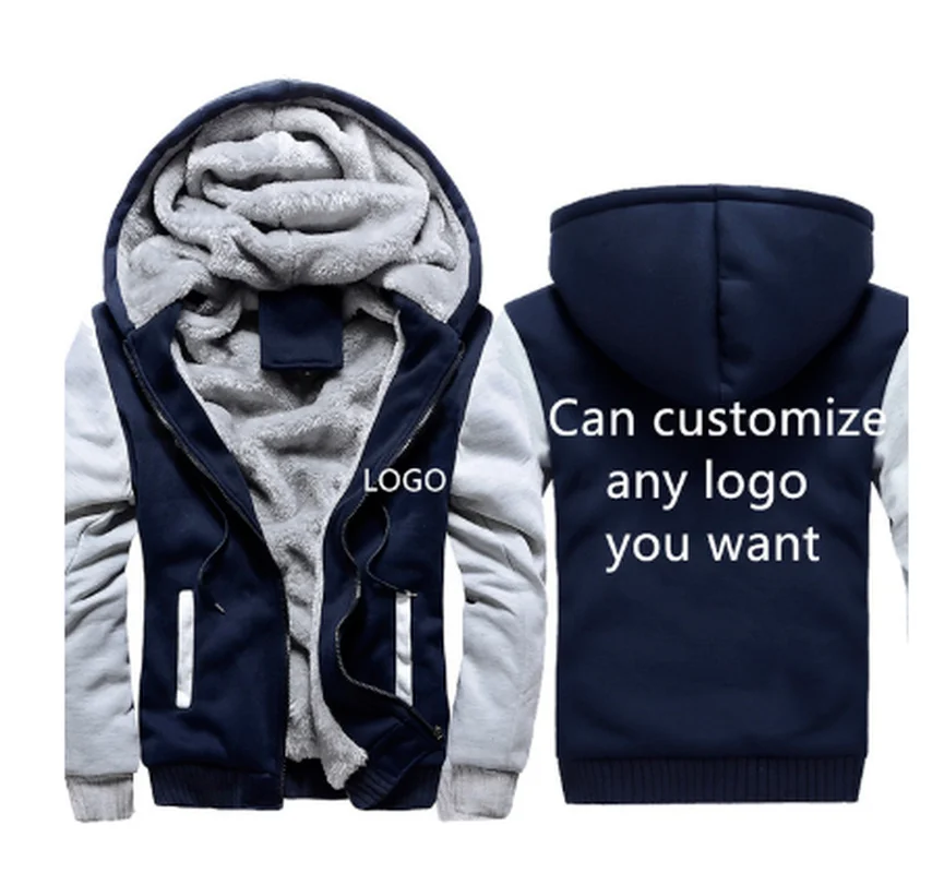 

Толстовка с логотипом на заказ, мужское зимнее шерстяное утепленное теплое камуфляжное пальто, свитшот на молнии, мужская толстовка с принт...