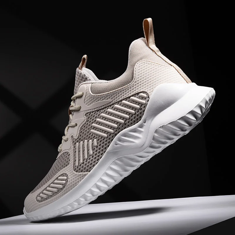 Мужские сетчатые кроссовки для бега удобные легкие в повседневном стиле лето