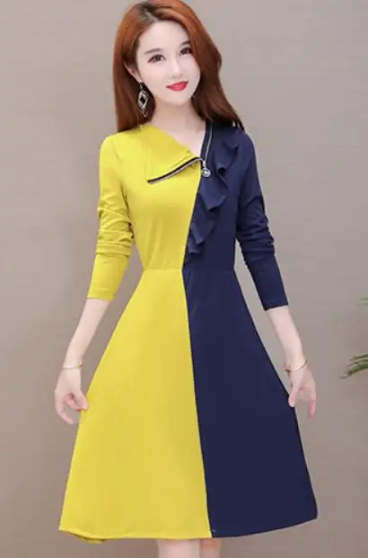 

2020 spring and autumn Summer with New style fashion women Long sleeve dress