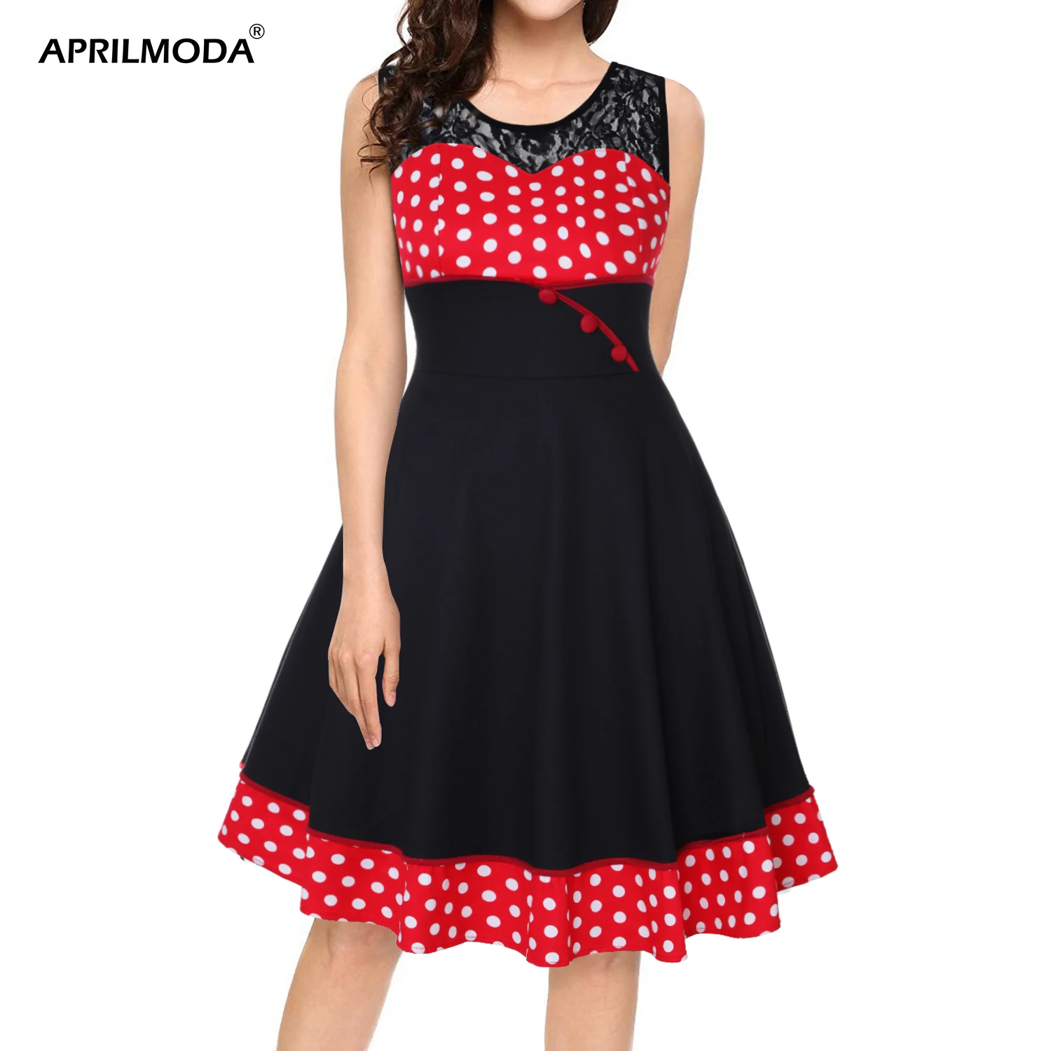 4XL размера плюс Хепберн 50 х г платье детская одежда с узором в горошек кружевом