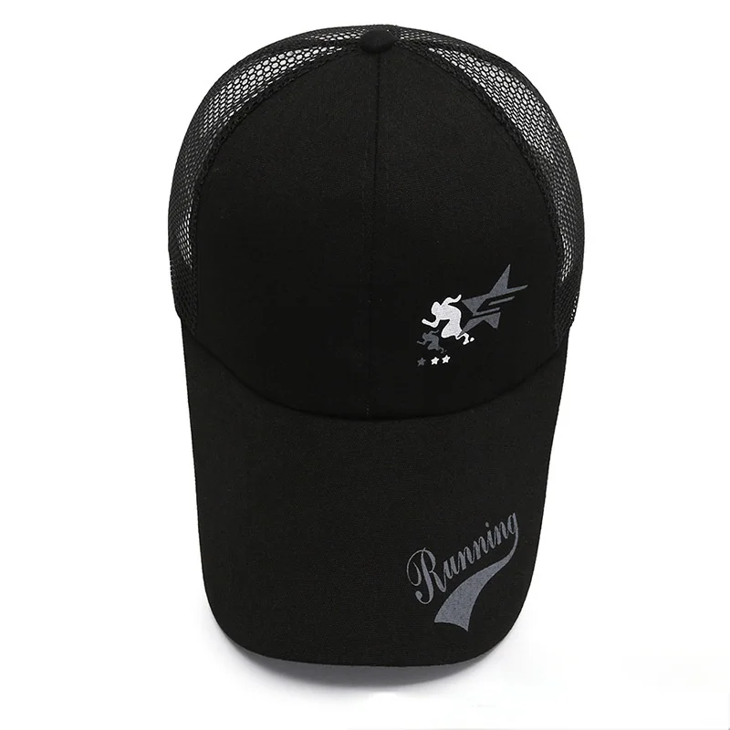 

Men's and women's leisure cap with yarn net in spring and summer outdoor sunscreen baseball cap