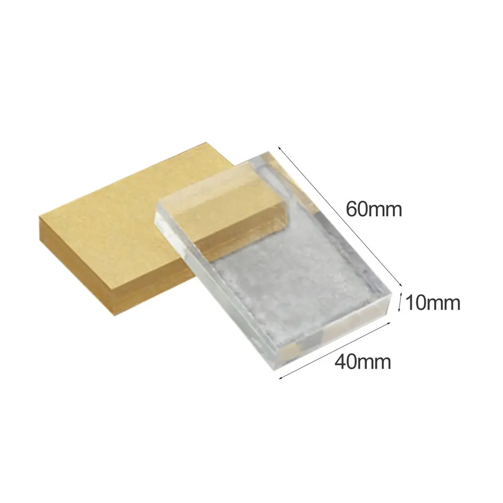 

Lightweight Transparent Acrylic Stamp Block Rectangular Shape DIY Scrapbooking Color Process Stamp Block Tools