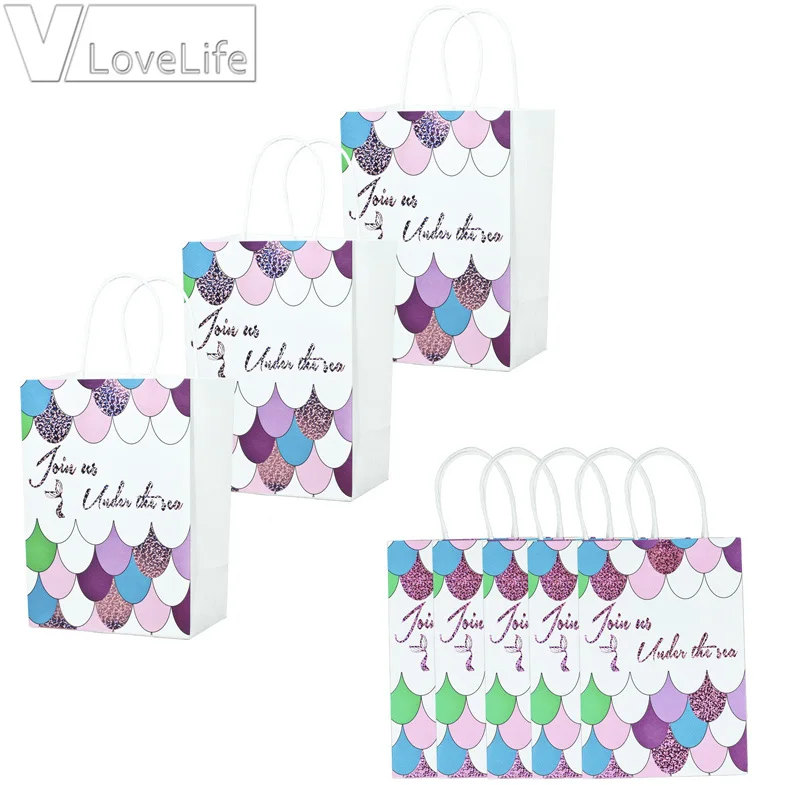 Подарочные сумки русалки предметы для вечеринки сувениры сумка годе с блестками