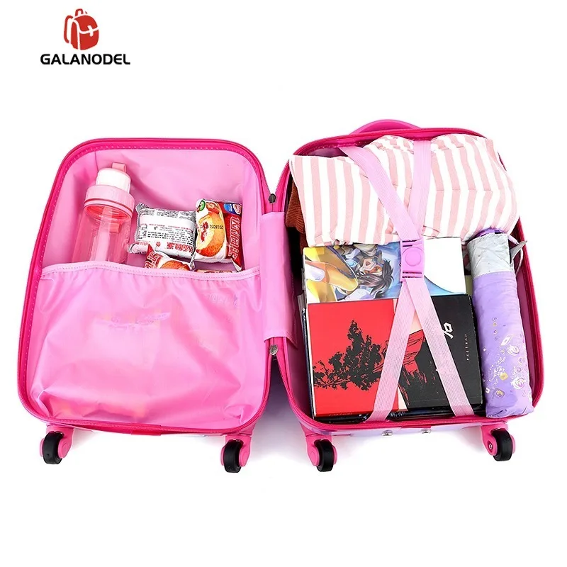Children's Cartoon Suitcase Child Trolley Case Luggage Kids Schoolbags Travel Suitcase with Wheels 3D 18inch Case Kid's Toys Box