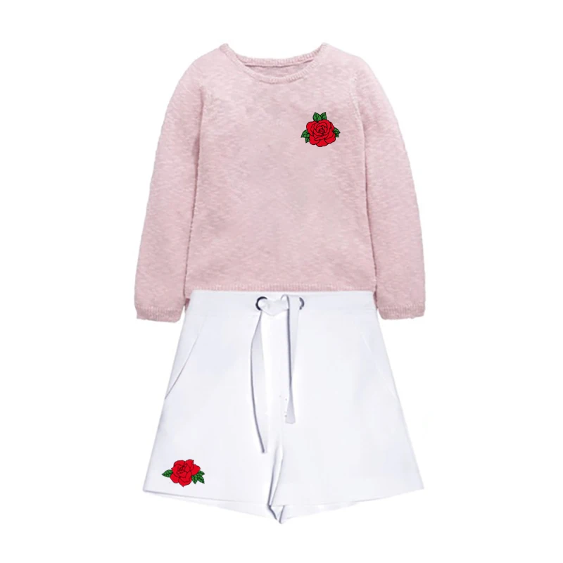 9Pcs/Lot Rose Flower Stickers On The Fabric A-Level Washable Stripe Thermal Transfer Garment Diy Patches For Backpack |