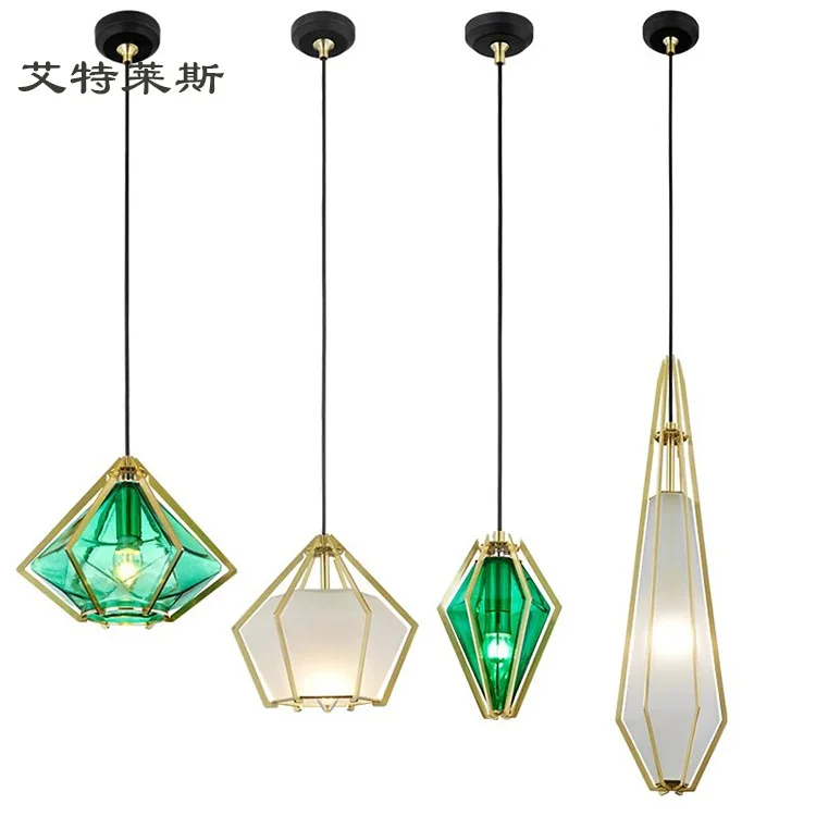 

luminaire lustre pendente glass bedroom LED pendant lights restaurant luminaire suspendu lustre pendente