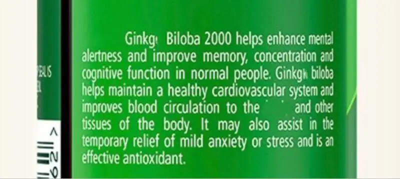 

100 grain, improve memory, natural ginkge biloba extract
