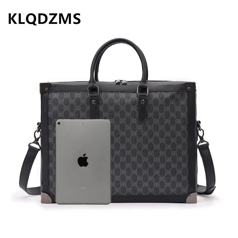 KLQDZMS Classic Men's Business Briefcases Casual Men's Messenger Travel  Handbags Male Vintage Bag Fashion Men's Document Bags