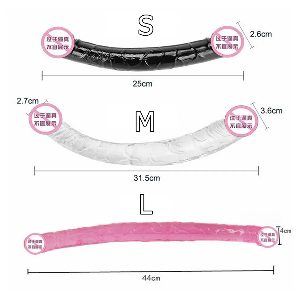 Новый двойной фаллоимитатор длиной 44 см большого размера для пар лесбийская