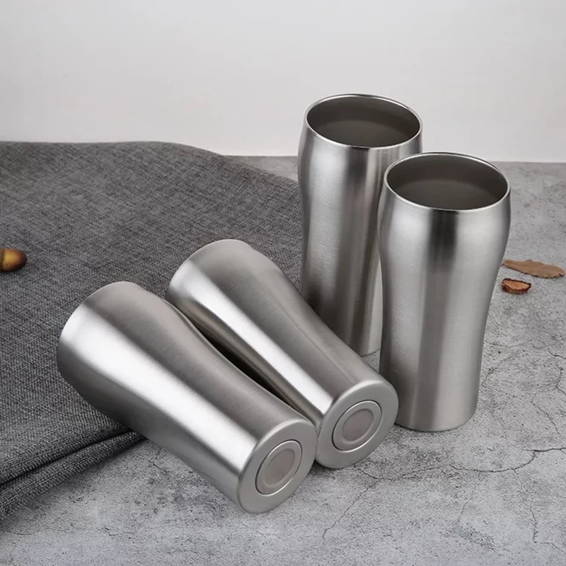 430 мл двухслойная кофейная кружка из нержавеющей стали модная Термокружка с