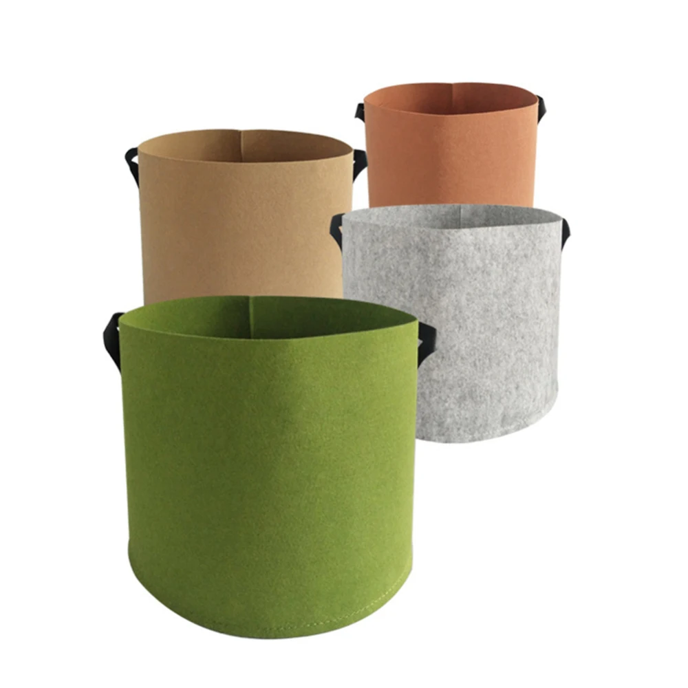 

4 Pcs Thickened Fabric Pots Plant Growing Bag Planter Bags With Handle Straps
