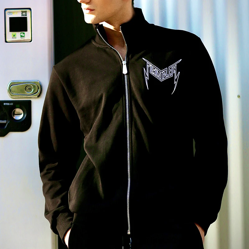 

Alex Plein Embroidery Sweatjacket Men 100% Cotton Zipper 2020 Winter Man's Clothing Fashion Streetwear Casual Basic Essential