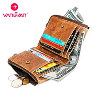 100 genuine leather rfid wallet men vintage card wallet holder mens coin wallets purse luxury designer cash male mini money bag