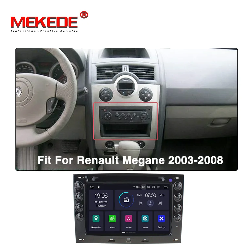 Android 9 0 4 + 64G Автомобильный dvd-плеер для RENAULT MEGANE 2003-2008 автомобильный аудио gps