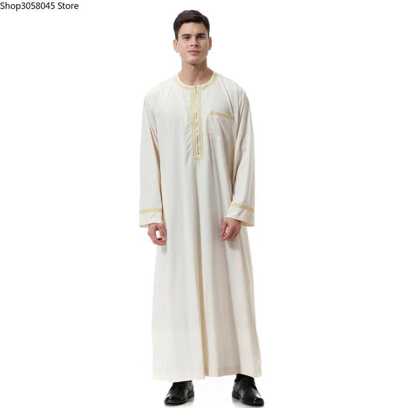 Man Abaya Muslim Dress Pakistan Islam Clothing Abayas Robe Saudi Arabia Kleding Mannen Kaftan Oman Qamis Musulman De Mode Homme