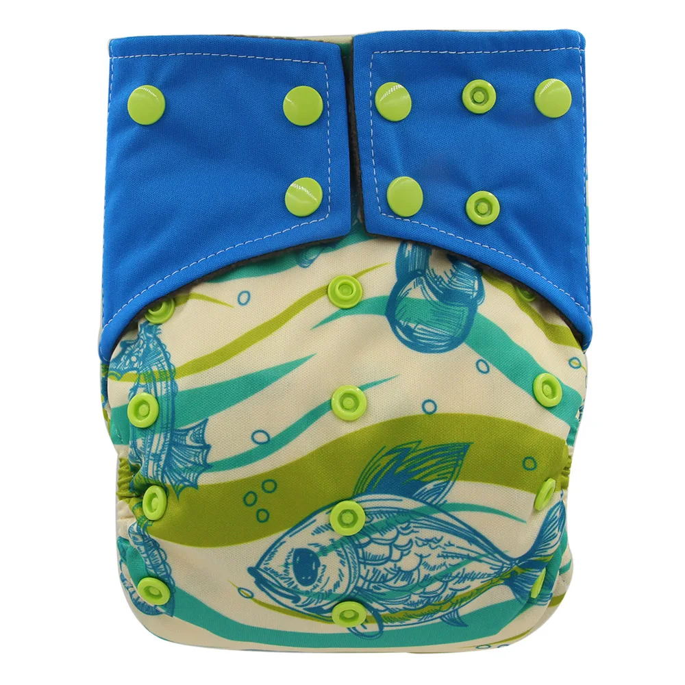Детские подгузники тканевые Все в одном из древесного бамбука с вшитой вставкой