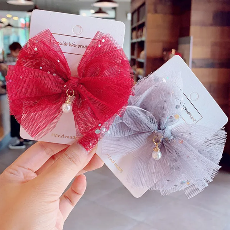 1 шт. кружевные заколки для волос с бантом принцессы модные роскошные женские