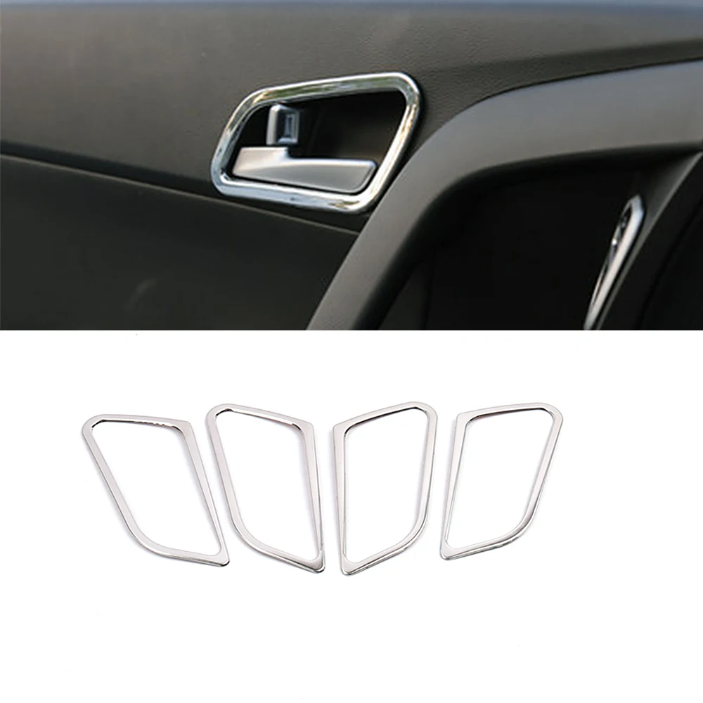 

For Hyundai Creta IX25 2016-2018 Inner Door Handle Bowl Cover Panel Frame Trim Stainless Steel Interior Moulding