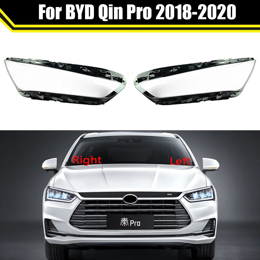Head Lamp Light Case For BYD Qin Pro 2018 2019 2020 Front Headlight Lens Cover Lampshade Glass Lampcover Caps Headlamp Shell