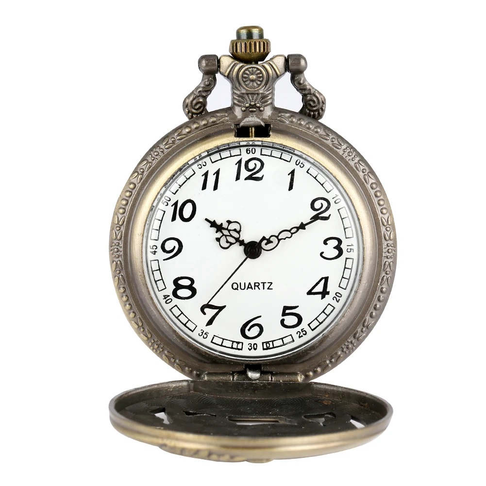 Винтажные китайские кварцевые карманные часы в виде зодиака коровы с подвеской