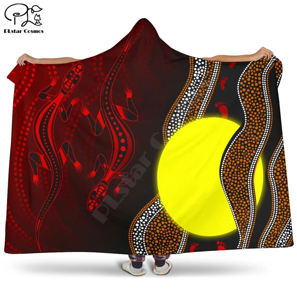 Одеяло с капюшоном рисунком ящерицы цветное Флисовое одеяло для взрослых и детей