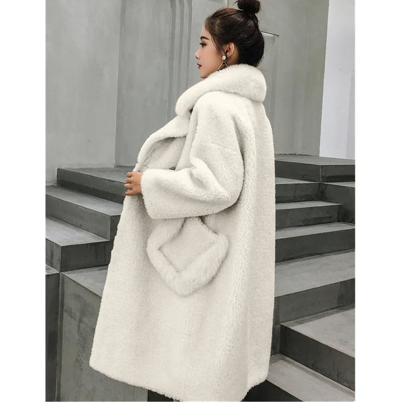 Режа новый овец 2020 сапоги с мехом Большие размеры пальто Высокое качество