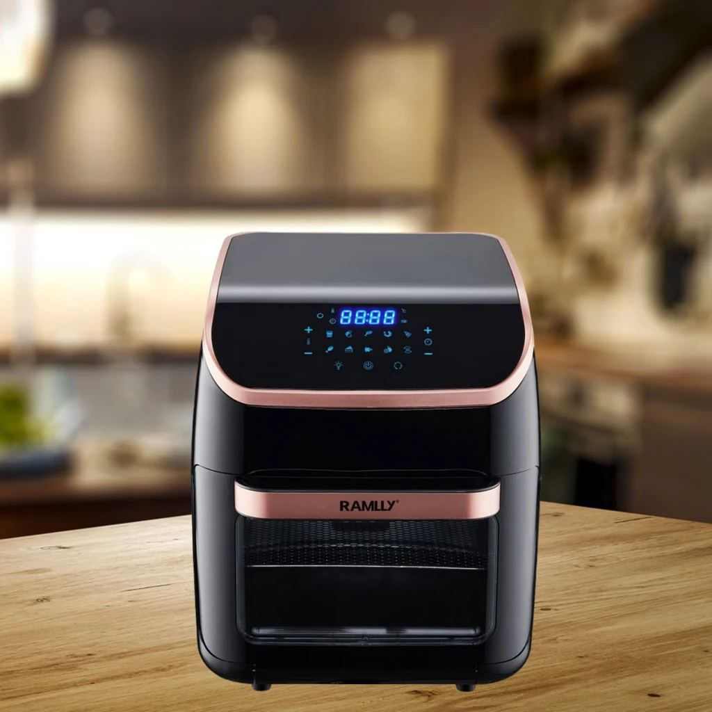 

Electric Air Fryer Non-Stick Multi-function Baking BBQ French Fries Oil Free Cooker Chicken Fryer Hot Oven Time & Temp Control