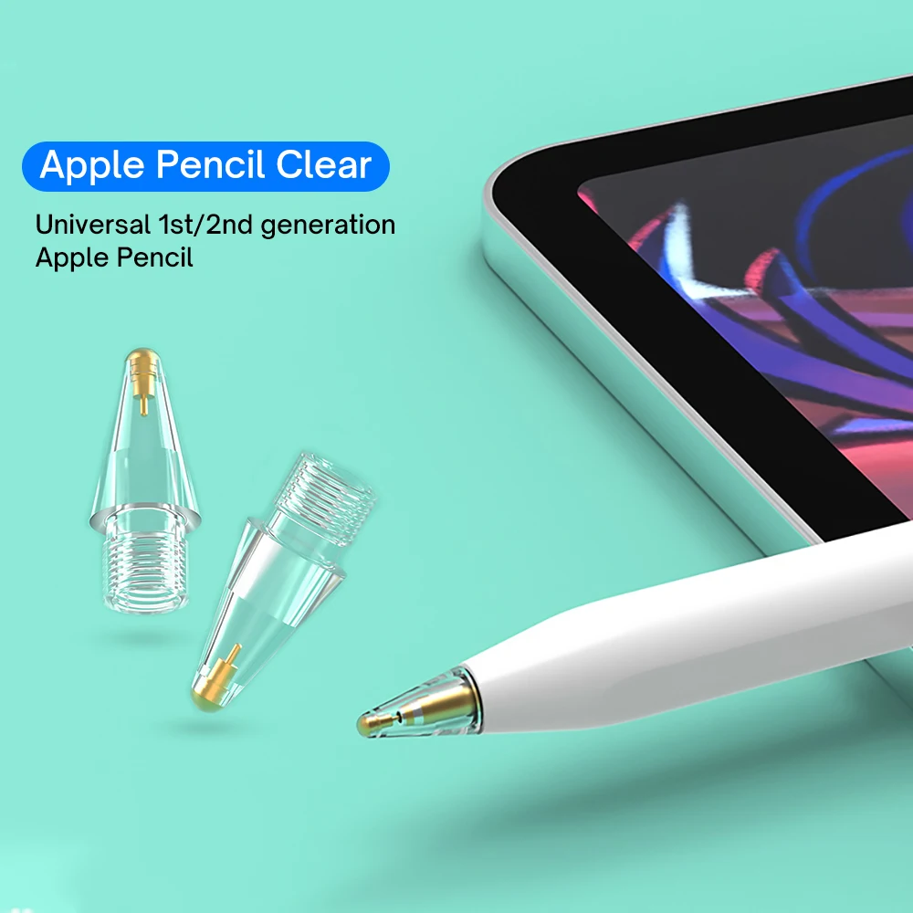 

New Pencil Tips for Apple Pencil 1st / 2nd Transparent nib iPad Stylus Accessories 애플펜슬 펜촉 Different appearance