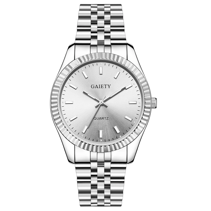 Silver White Gaiety мужские часы с хронографом спортивные мужские s часы лучший бренд класса люкс водонепроницаемые полностью Стальные кварцевые золотые часы мужские Relogio Masculino - Цвет: Silver White