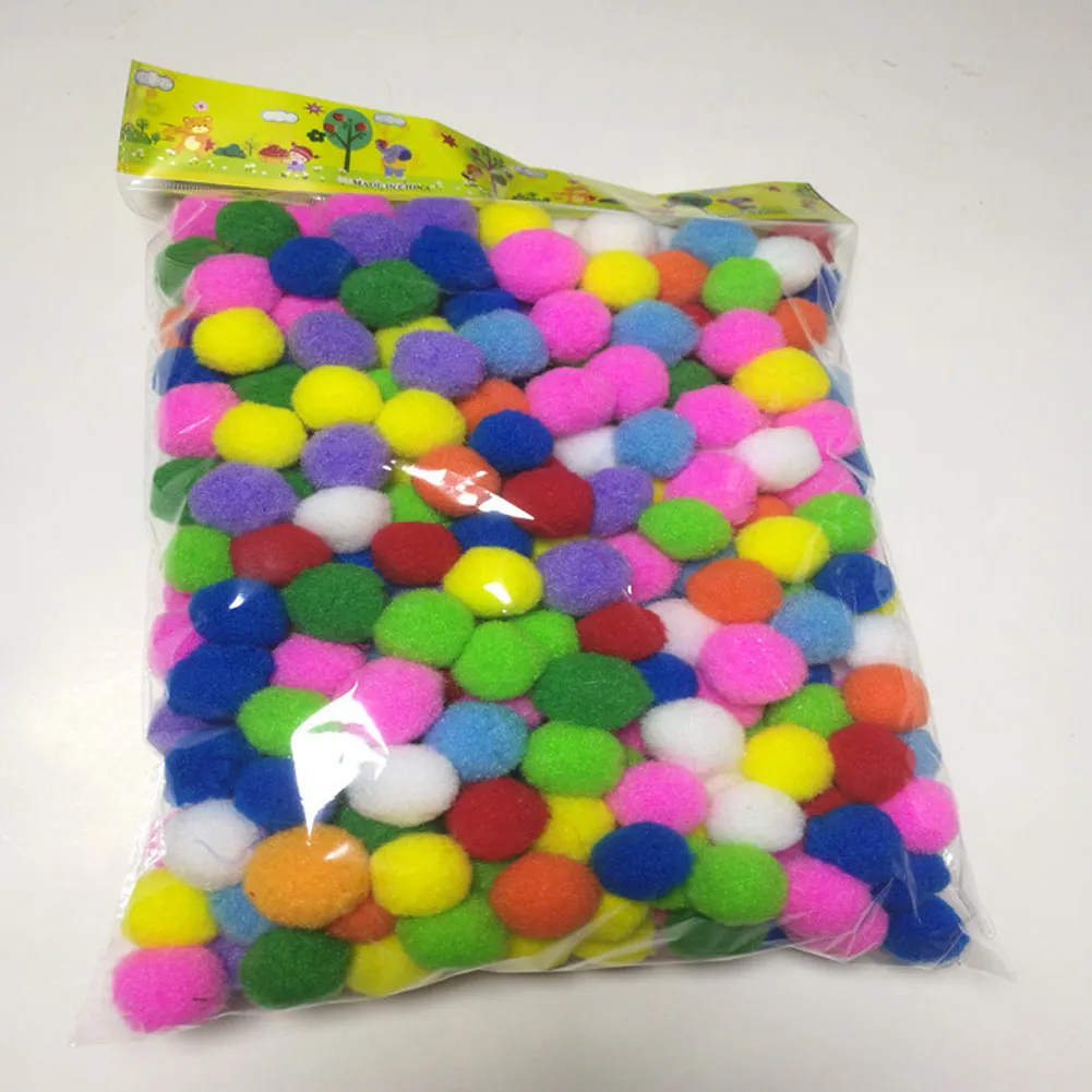 300 шт./упак. разноцветные помпоны шарики Помпоны для хобби инновационное ремесло