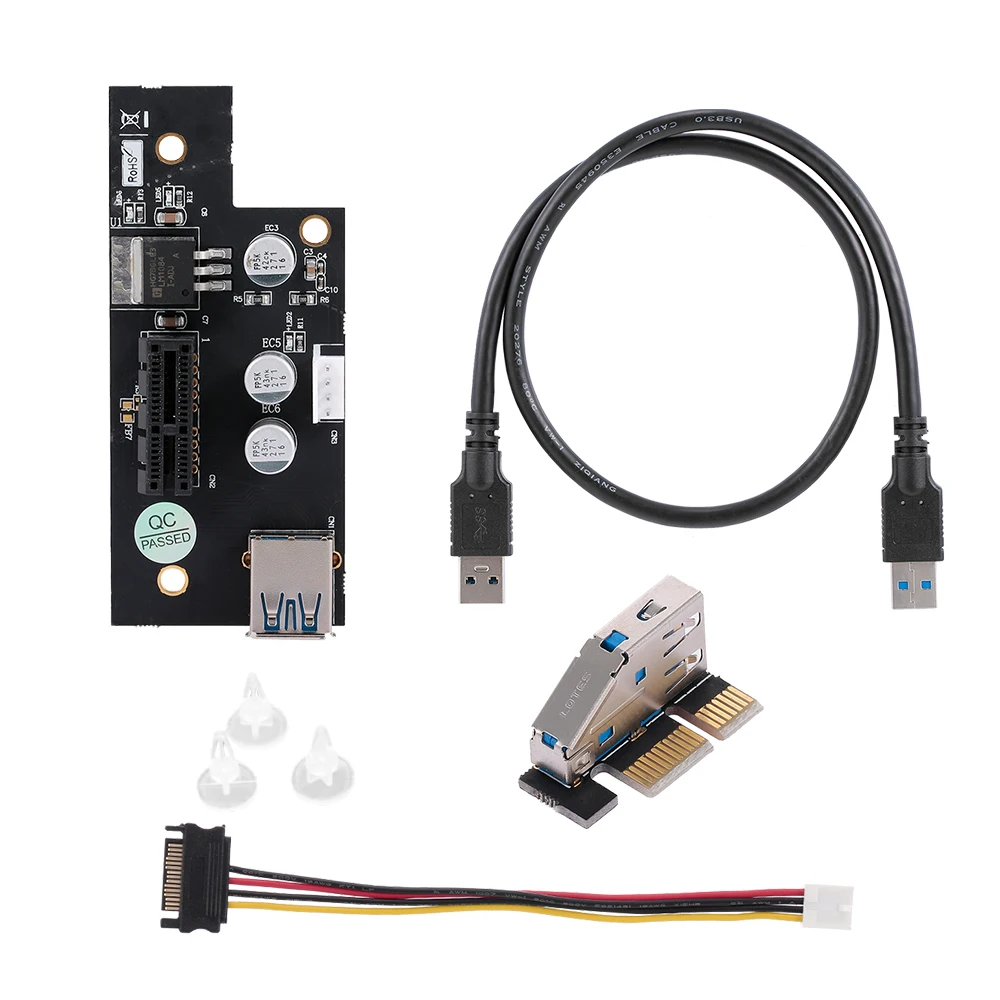 

PCI Express Extension Cord PCI-E 1X to 1x/4x/8x/16x Extension Card Adapter Card LED indicator design Adapter Card