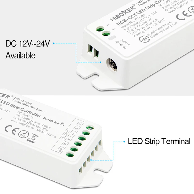 Новое обновление 2 4 GHz RGB + CCT Светодиодная лента управления ler DC12 ~ 24V Диммируемый